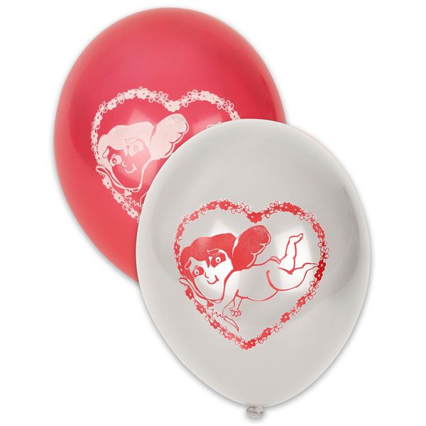 Palloncini Angelo Amore San Valentino Decorazione 10 Pezzi Rosso E Bianco - Taglia Unica-image