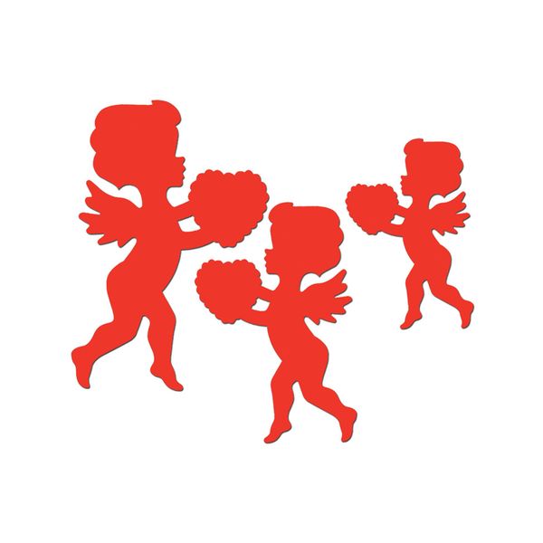 Angelo Dell'amore Cupido Decorazione Da Parete San Valentino Decorazione 6 Pezzi Rosso - Taglia Unica-image