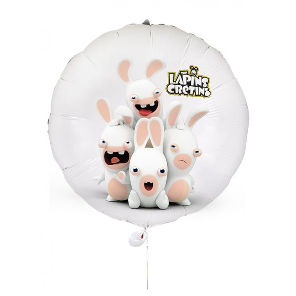 Decorazione Per Feste Con Palloncini Raving Rabbids Bianco-Rosa 40 Cm - Taglia Unica-image