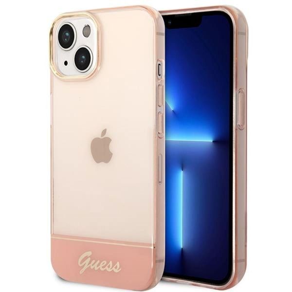 Guess Guhcp14Mhgcop Custodia Rigida Per Iphone 14 Plus / 15 Plus 6.7 Rosa/Traslucido-image