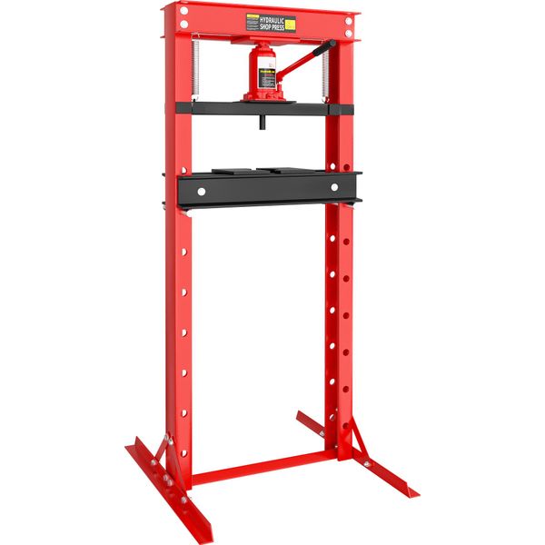 Pressa Professionale Da Officina Wiltec 12T, 410 Mm, Pressa Idraulica In Acciaio, Pressa A Telaio, Pressa A Cuscinetti Per Pressatura, Stampaggio, Formatura-image