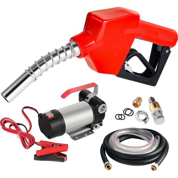 Pompa Wiltecdiesel 12 V, 150 W, 40 L/Min, Pompa Autoadescante Per Gasolio, Pompa Di Aspirazione Per Gasolio, Biodiesel, Gasolio Da Riscaldamento, Pompa Di Trasferimento Mobile Portatile Con Ugello E Tubi Flessibili-image