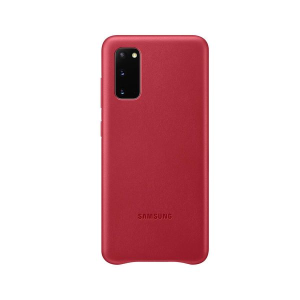 Samsung, Custodia In Pelle Samsung EF-VG980LR Per Galaxy S20 G980, Rosso Vino-image