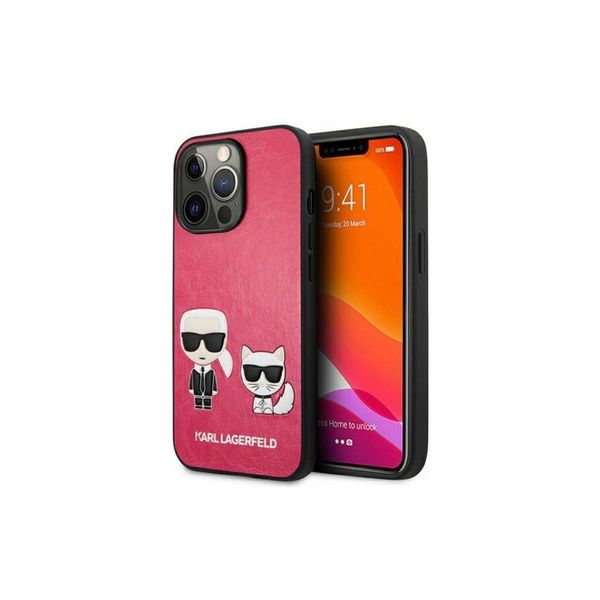 Karl Lagerfeld Klhcp13Lpcuskcp Custodia Rigida Per Iphone13 Pro / 13 6.1 Fucsia/Fucsia Ikonik Karl & Choupette-image