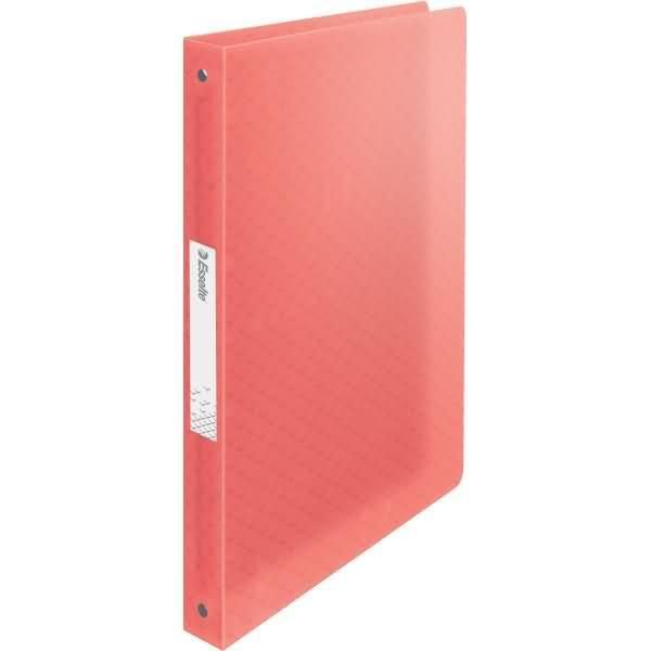 Esselte - Raccoglitore Ad Anelli Colour'breeze, 4 Anelli, Pp, Ft A4, Con Copertina Morbida, Corallo-image