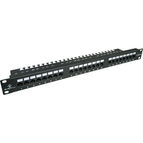 Alantec PK001 Utp Cat.6 Patch Panel, 24 Lsa Ports With 1U 19" Shelf"-image