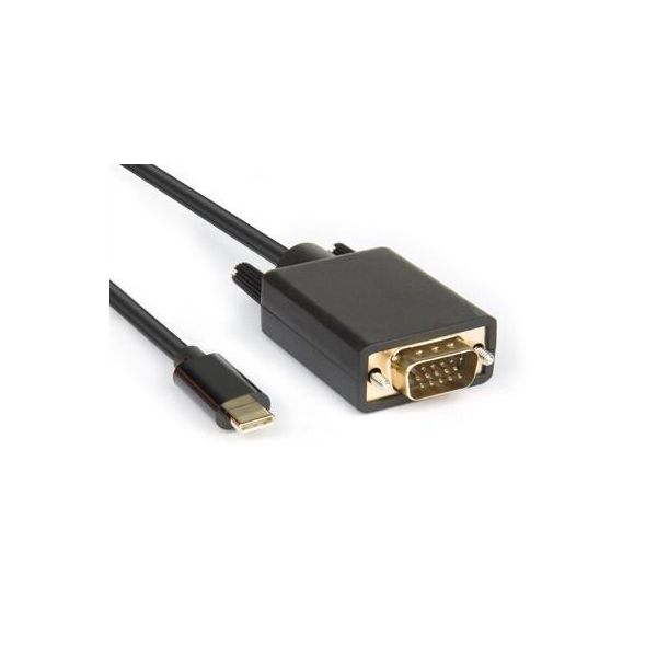 Hamlet XVAUC-VGA20 Cavo Video Adattatore 2 M Usb Tipo-C Vga (D-Sub) Nero-image