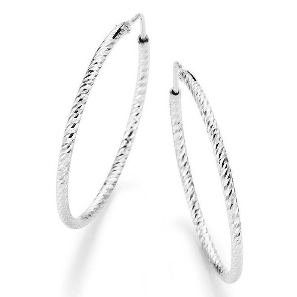 Paar Creolen Firetti "Schmuck Geschenk Silber 925 Ohrringe GläNzend", Silber (Silberfarben), Ohrringe, Damen, 35Mm, Silber 925 (Sterlingsilber)-image