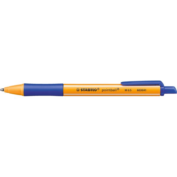 Stabilo® 6030/41 Pointball® Biros - 0,5 Mm, Meccanismo Retrattile, Blu-image