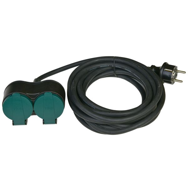 Heitech Cavo Di Prolunga Schuko Da 5 Metri - Prolunga A 2 Vie Per Uso Esterno IP44, 250V Nero-image