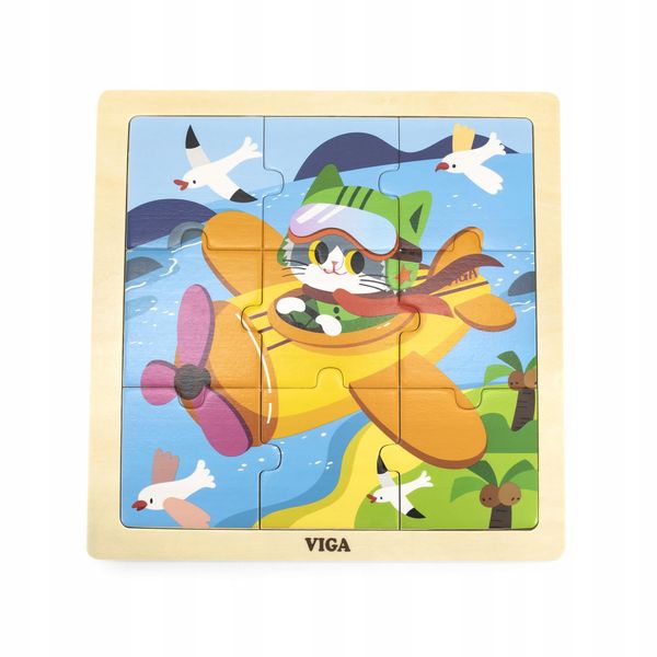 Viga 44632 Puzzle Con 9 Elementi - Samolot-image