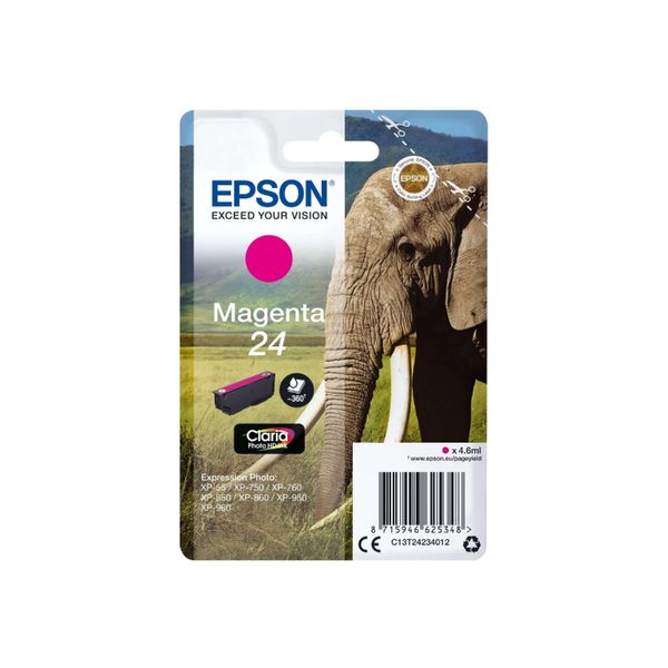 Original Epson Expression Photo XP-860 (C13T24234012 / 24) Druckerpatrone Magenta-image