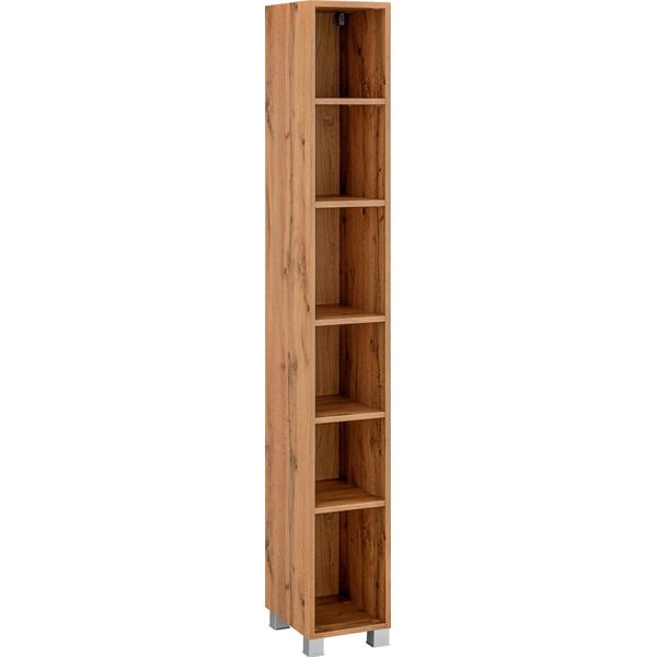 Regal Welltime "Soria", Braun (Eichefarben), B:25Cm H:185Cm T:35Cm, Holzwerkstoff, Regale, Regal-image