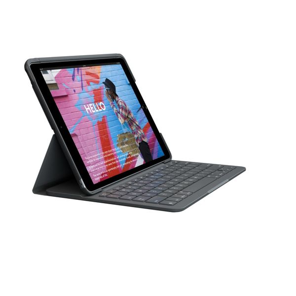 Logitech Slim Folio - Tastiera E Custodia Folio - Bluetooth - Francese - Grafite - Per Apple Ipad Da 10,2 Pollici (7A Generazione, 8A Generazione, 9A Generazione)-image