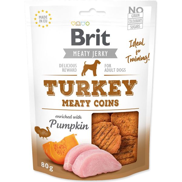 Snack Brit Jerky Turkey Meaty Coins 80 G-image