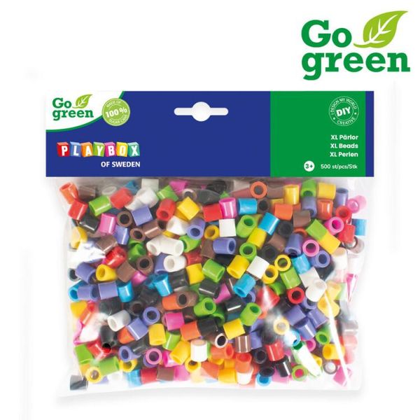 Playbox Xl Perline Stirabili Go Green 500 Pz. Miscela Di 10 Colori-image