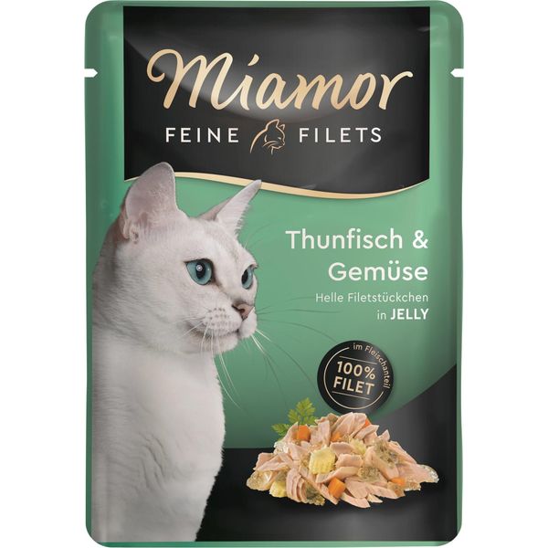 Miamor 100Gx24 Filetti Sottile Jelly Tonno & Verdure-image