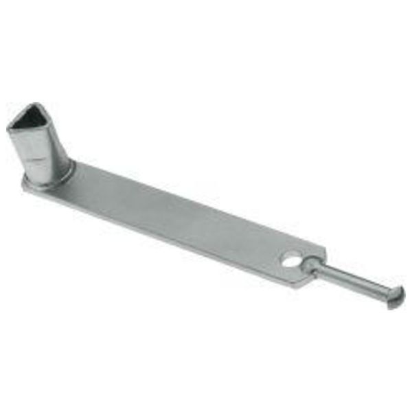 Alberts 782047 Chiave Triangolare, Per Paletti Di Sbarramento Con Serratura Triangolare, Zincata, Lunghezza Gamba 19 Mm-image