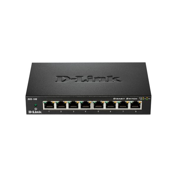 D-Link | Switch | DGS-108/E | Non Gestito | Desktop | Numero Di Porte 10/100 Mbps (RJ-45) | Numero Di Porte 1 Gbps (RJ-45) | 8 | Numero Di Porte Sfp | Numero Di Porte Poe | Numero Di Porte Poe+ | Alimentatore-image
