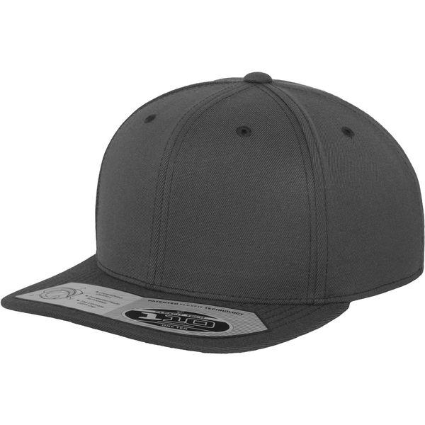 Flexfit 110 | 110 Fitted Snapback Cap / Berretto / Beanie / Cappello - Colore: Grigio Scuro - Taglia: Unica-image