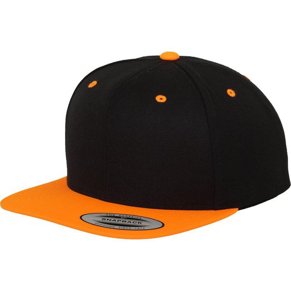 Flexfit 6089MT | Cappellino Classico A Due Toni - Colore: Nero/Arancione - Taglia: Unica-image