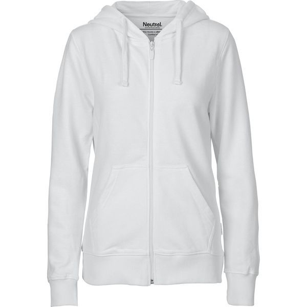 Neutral O83301 | Felpa Con Cappuccio E Zip Da Donna - Colore: Bianco - Taglia: M-image