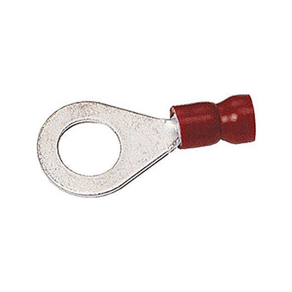 Connettore Ad Anello Connettore A Crimpare Isolato Sezione: 0,5 - 1,0 Mm², Foro Per Occhiello: 8,4 Mm / M8, Rosso (Hella) Venduto Solo In Confezioni Da 50, Prezzo Per 100 Unità-image