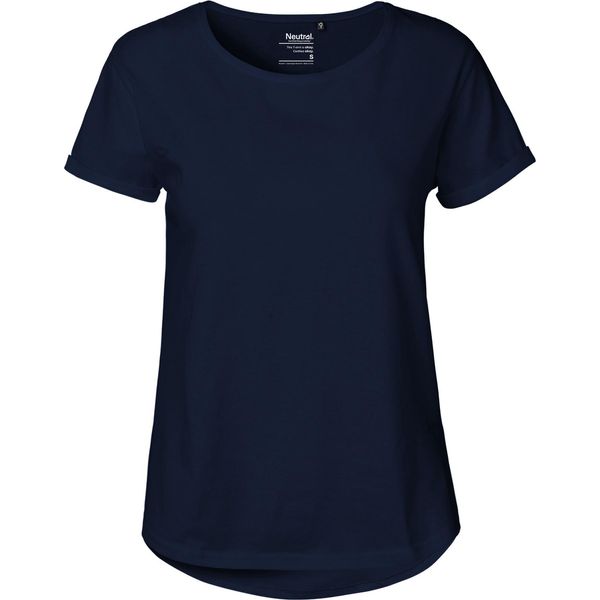 Neutral O80012 | Maglietta Da Donna Con Maniche Arrotolate / Maglia Single Jersey - Colore: Navy - Taglia: Xl-image