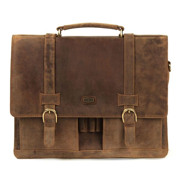 Harold's Pelle Borsa Da Ufficio Cartella Antic Briefcase Nature Marrone-image