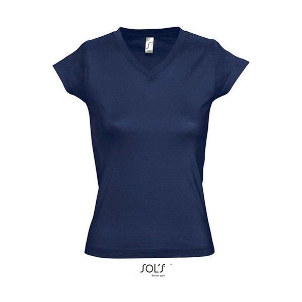 Sols 11388 | Maglietta Donna Con Scollo A V Moon - Colore: French Navy - Taglia: 3XL-image