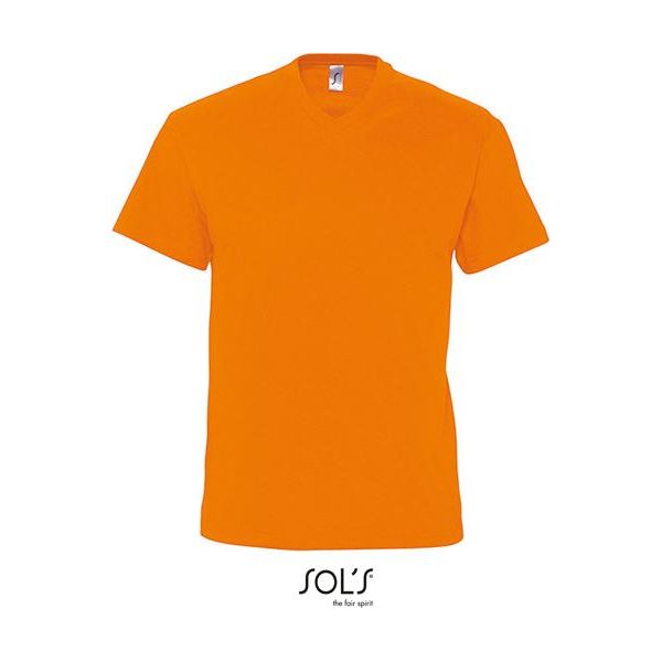Sols 11150 | Maglietta A Maniche Corte Victory Con Scollo A V Da Uomo - Colore: Arancione - Taglia: 3XL-image