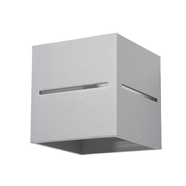 Lampada Da Parete Lobo Grigio 1Xg9 8W Alluminio 10X12X10Cm Sollux Lighting-image