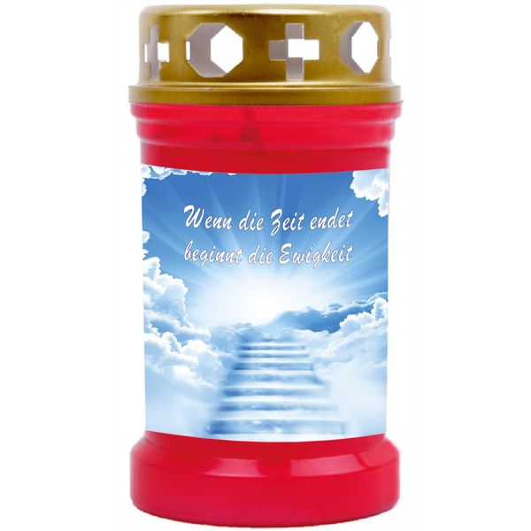 Candela Da Tomba Rossa, Durata Di Combustione: 40 Ore, Motivo: Scale-image