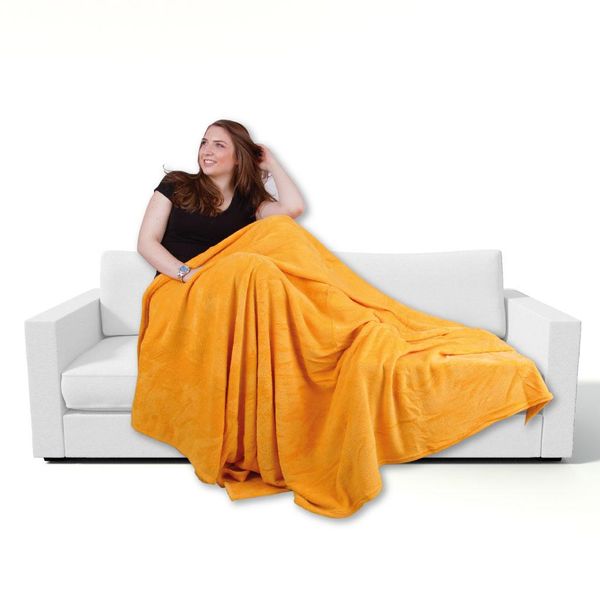 Coperta In Microfibra, Colore: Albicocca, Dimensioni: 80X120 Cm-image