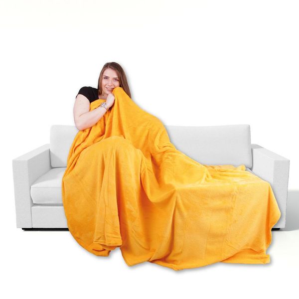 Coperta In Microfibra, Colore: Arancione, Dimensioni: 80X120 Cm-image