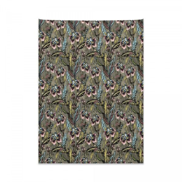 Arazzo Floreale Abakuhaus, Bouquet Botanico In Morbido Tessuto Microfibra, Colori Chiari Che Non Sbiadiscono, Lavabile, 110 X 150 Cm, Multicolore-image