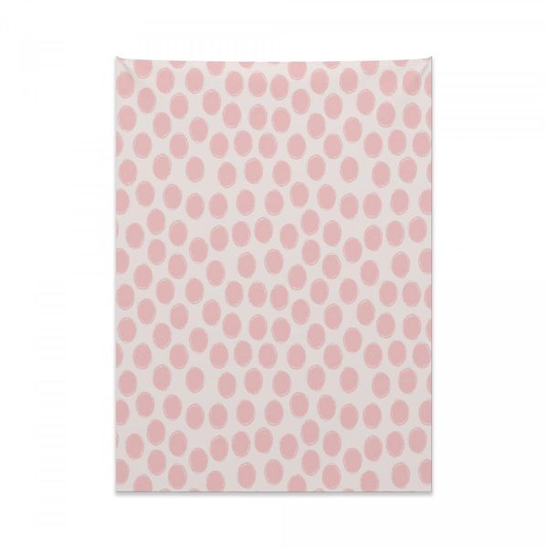 Arazzo Retrò Abakuhaus, Pois Disegnati A Mano In Rosa, In Morbido Tessuto Microfibra, Colori Chiari Che Non Sbiadiscono, Lavabile, 110 X 150 Cm, Cocco E Rossore.-image