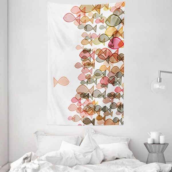 Abakuhaus Arazzo E Copriletto Nautico, Rivestimento In Morbido Tessuto Microfibra Lavabile Senza Scolorimento, Stampa Digitale, 140 X 230 Cm, Multicolore-image