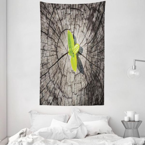 Abakuhaus Arazzo Naturale E Copriletto, Terra Secca Pianeta In Morbido Tessuto Microfibra Lavabile Senza Scolorimento Stampa Digitale, 140 X 230 Cm, Marrone Verde-image