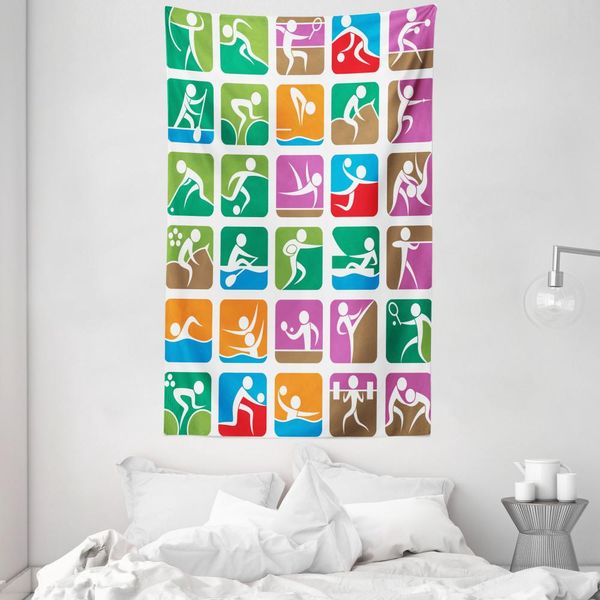 Abakuhaus Verde, Viola, Arazzo E Copriletto, Sport Estivi In Morbido Tessuto Microfibra Lavabile Senza Scolorimento, Stampa Digitale, 140 X 230 Cm, Viola Verde-image