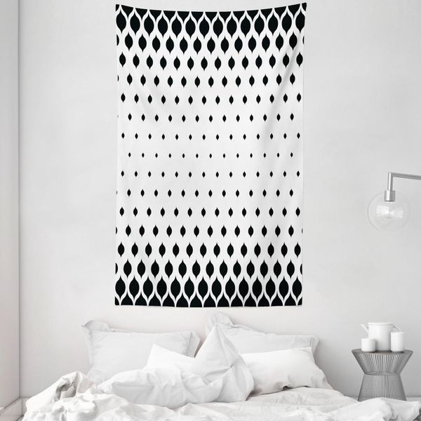Abakuhaus Arazzo E Copriletto In Damasco, Motivi Vittoriani In Morbido Tessuto Microfibra Lavabile Senza Scolorimento, Stampa Digitale, 140 X 230 Cm, Bianco E Nero-image