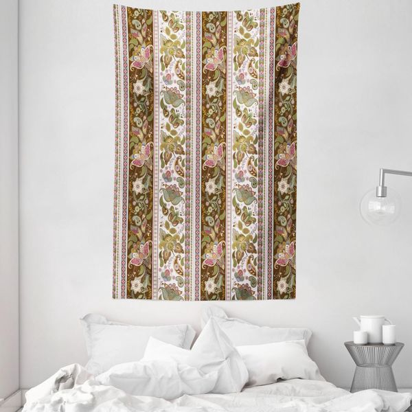 Abakuhaus Arazzo Colorato E Copriletto, Motivo Floreale Persiano In Morbido Tessuto Microfibra Lavabile Senza Scolorimento, Stampa Digitale, 140 X 230 Cm, Multicolore-image