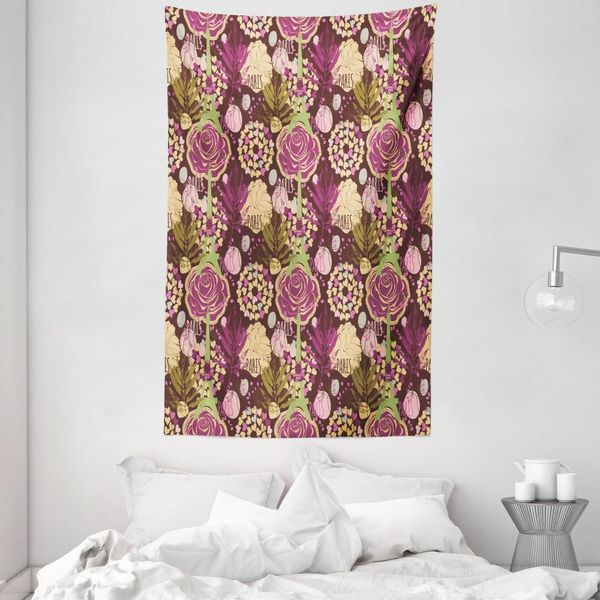 Abakuhaus Tappeto E Copriletto Marrone Castagna, Plum Torre Eiffel Francese In Morbido Tessuto Microfibra Lavabile Senza Scolorimento Stampa Digitale, 140 X 230 Cm, Verde Chiaro Lilla-image