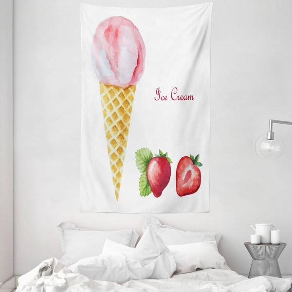 Abakuhaus Arazzo E Copriletto Eis, Aromi Estivi In Morbido Tessuto Microfibra Lavabile Senza Scolorimento, Stampa Digitale, 140 X 230 Cm, Sabbia Marrone Rosa Chiaro-image