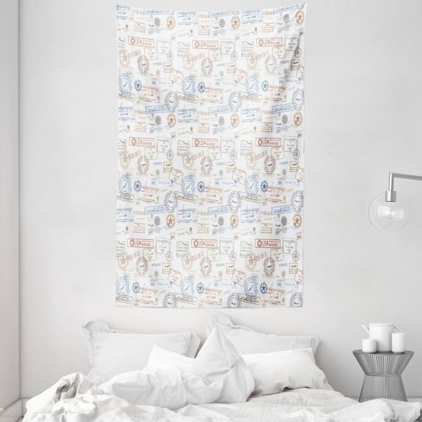 Abakuhaus Tappeto Da Viaggio E Copriletto, Stampa Vintage In Morbido Tessuto Microfibra Lavabile Senza Scolorimento, Stampa Digitale, 140 X 230 Cm, Multicolore-image