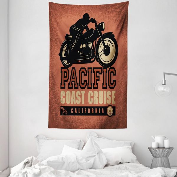 Abakuhaus Arazzo E Copriletto Adventure, Pacific Cruise In Morbido Tessuto Microfibra Lavabile Senza Scolorimento Stampa Digitale, 140 X 230 Cm, Nero Rubino-image
