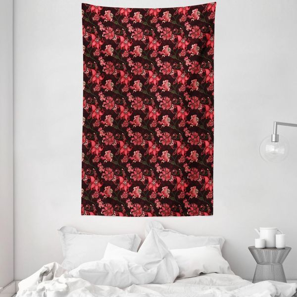 Abakuhaus Romantico Arazzo E Copriletto, Motivo Floreale Paisley In Morbido Tessuto Microfibra Lavabile Senza Scolorimento Stampa Digitale, 140 X 230 Cm, Multicolore-image