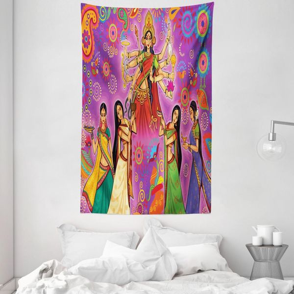 Abakuhaus Arazzo E Copriletto Bengala, Frau Paisley In Morbido Tessuto Microfibra Lavabile Senza Scolorimento Stampa Digitale, 140 X 230 Cm, Multicolore-image
