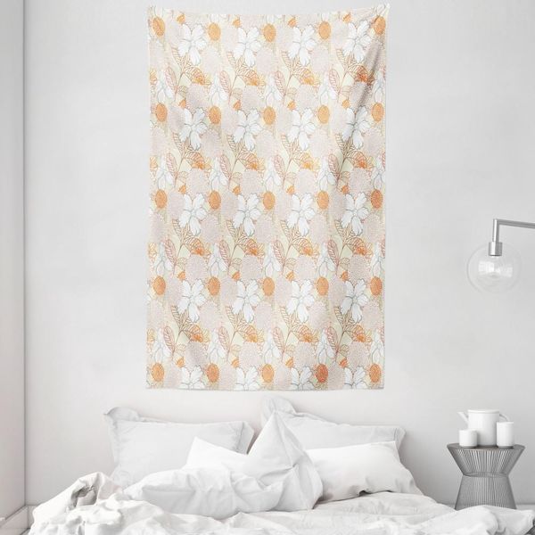 Abakuhaus Arazzo Floreale E Copriletto, Graceful Arte Naturale In Morbido Tessuto Microfibra Lavabile Senza Scolorimento Stampa Digitale, 140 X 230 Cm, Multicolore-image