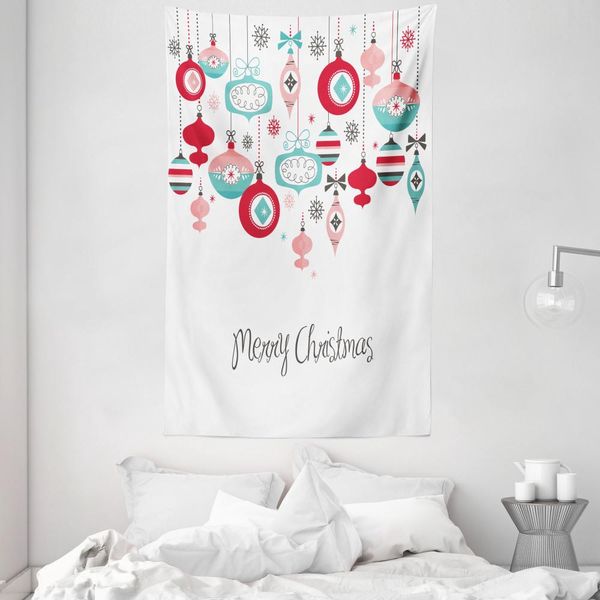 Abakuhaus Tappeto Natalizio E Copriletto, Elemento Stagionale Noel In Morbido Tessuto Microfibra Lavabile Senza Scolorimento, Stampa Digitale, 140 X 230 Cm, Multicolore-image